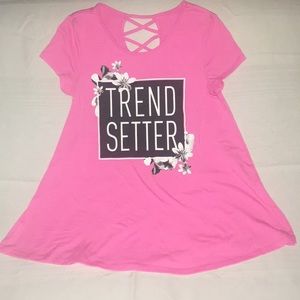 Justice Bright Pink Graphic T